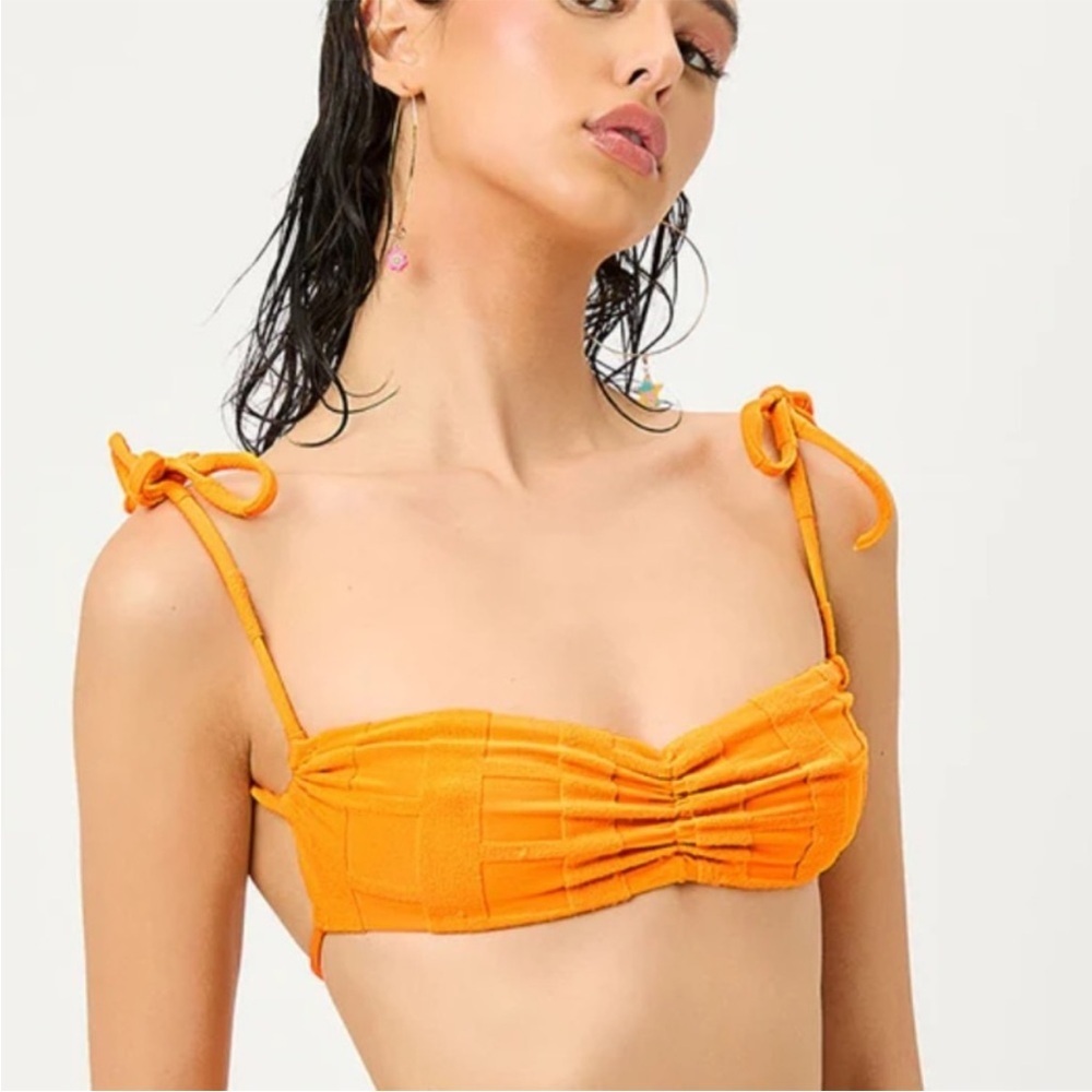 Frankie’s Bikinis X Naomi Foxy String Terry Bikini Top size S